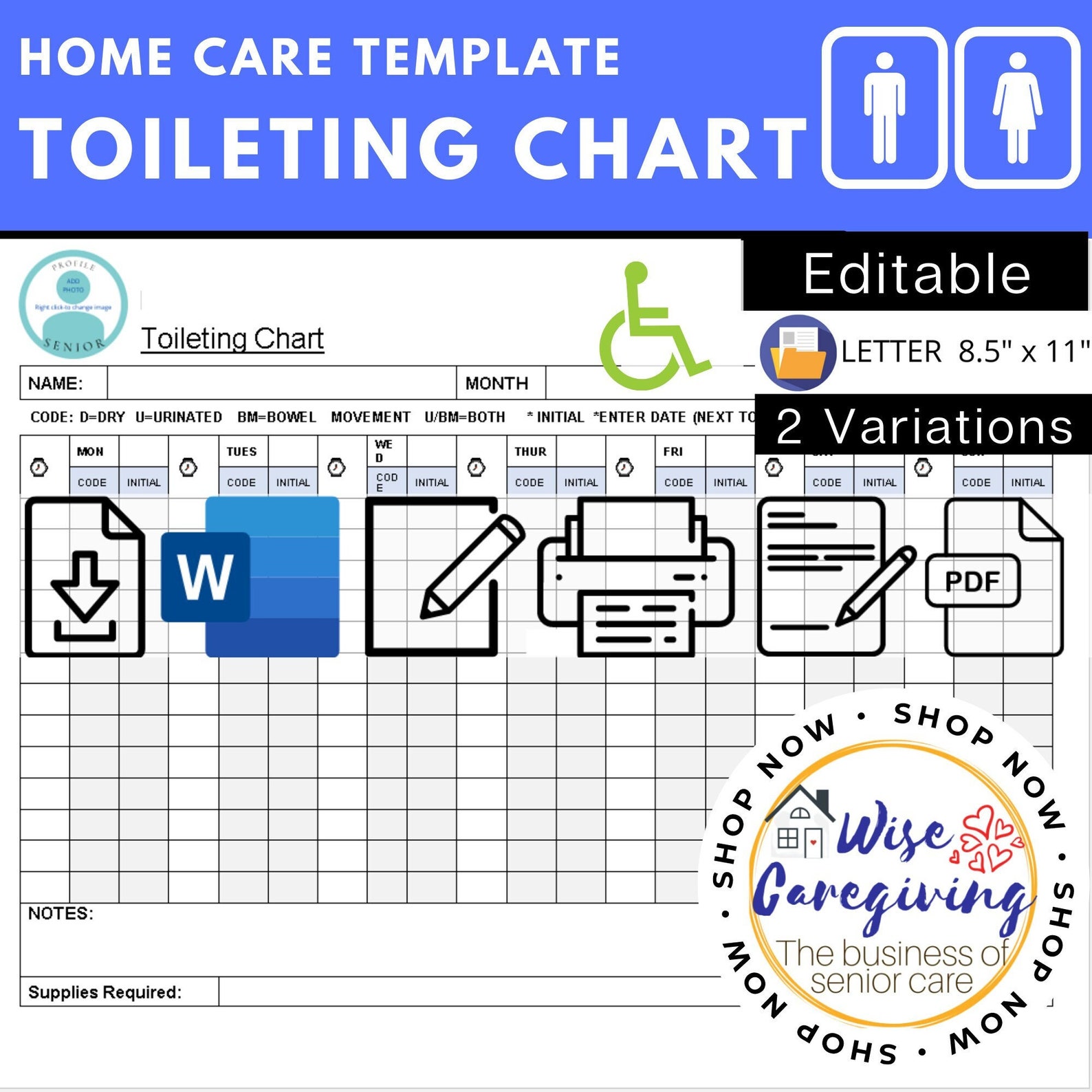 Adult Toileting Chart Adult Toileting Chart
