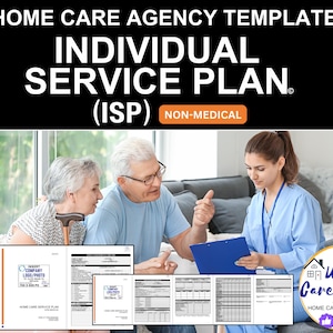 Service Plan Template for Home Care Agency, Detailed Client Care for Each Visit, Direct Care Workers Assignment, MS Word Document, Printable