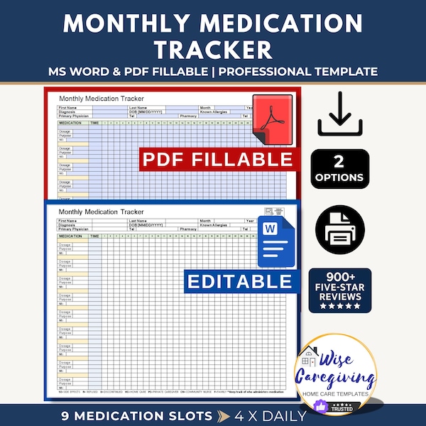Medication Count Sheet Template - Etsy