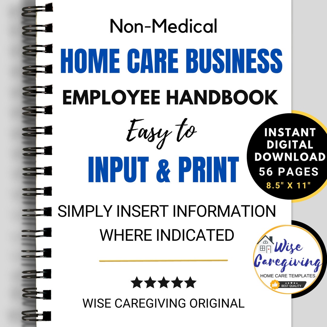 Home Care Employee Handbook Template Policy and Procedures Etsy