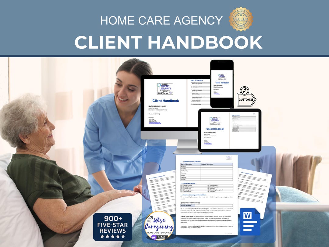 Home Care New Client Handbook Template | Description of Services and ...