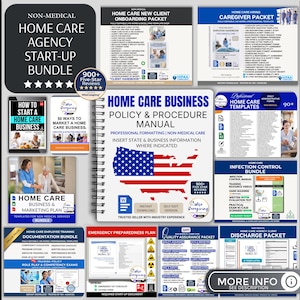 Non-Medical Home Care Agency Start-Up Bundle: Policy Manuals, Handbooks, Documents, and Forms!
