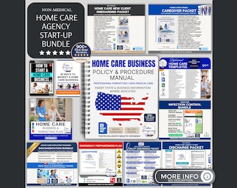 Non-Medical Home Care Agency Start-Up Bundle: Policy Manuals, Handbooks, Documents, and Forms!