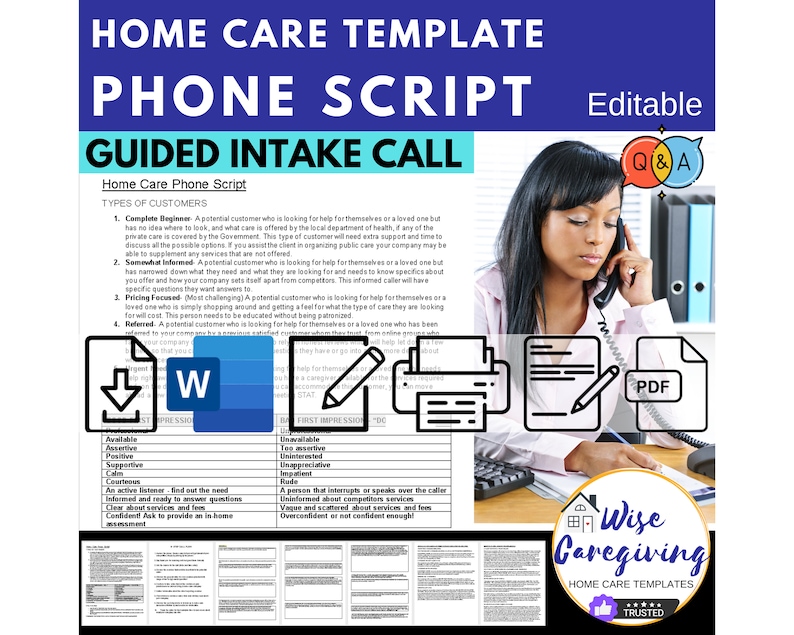 Home Care Phone Script Template