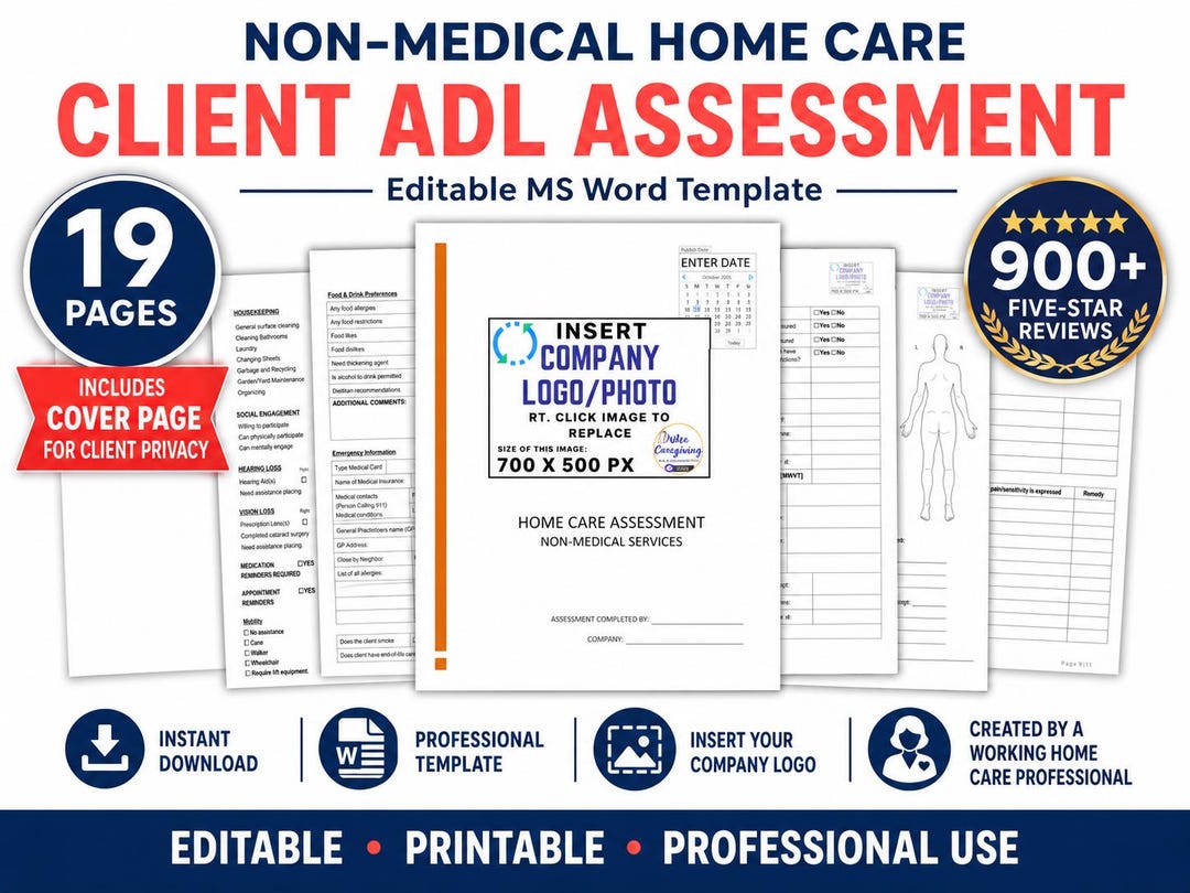 Home Care Client Acuity Assessment Template: Non Medical Services ...