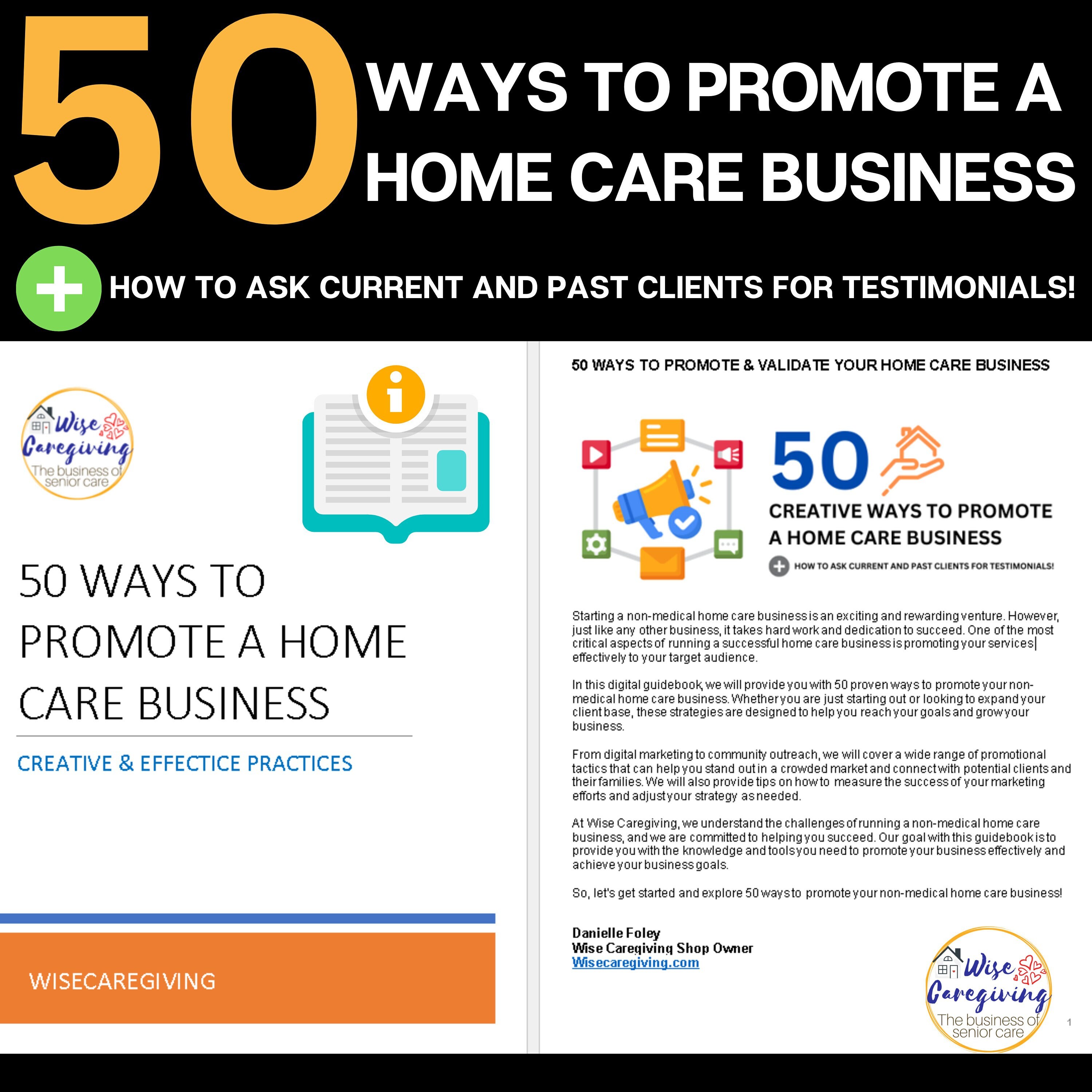 Market Home Care Business 50 Ways to Promote Agency Get Etsy