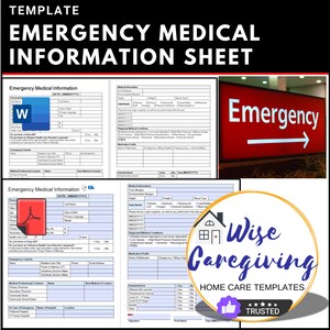 Emergency Medical Information Template Primary Contacts Home Care Emergency Medical Information Template Primary Contacts Home Care