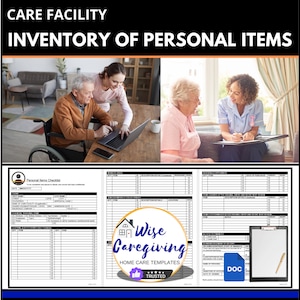 Personal Belongings Inventory Template: Home Care Checklist (MS Word, Printable)