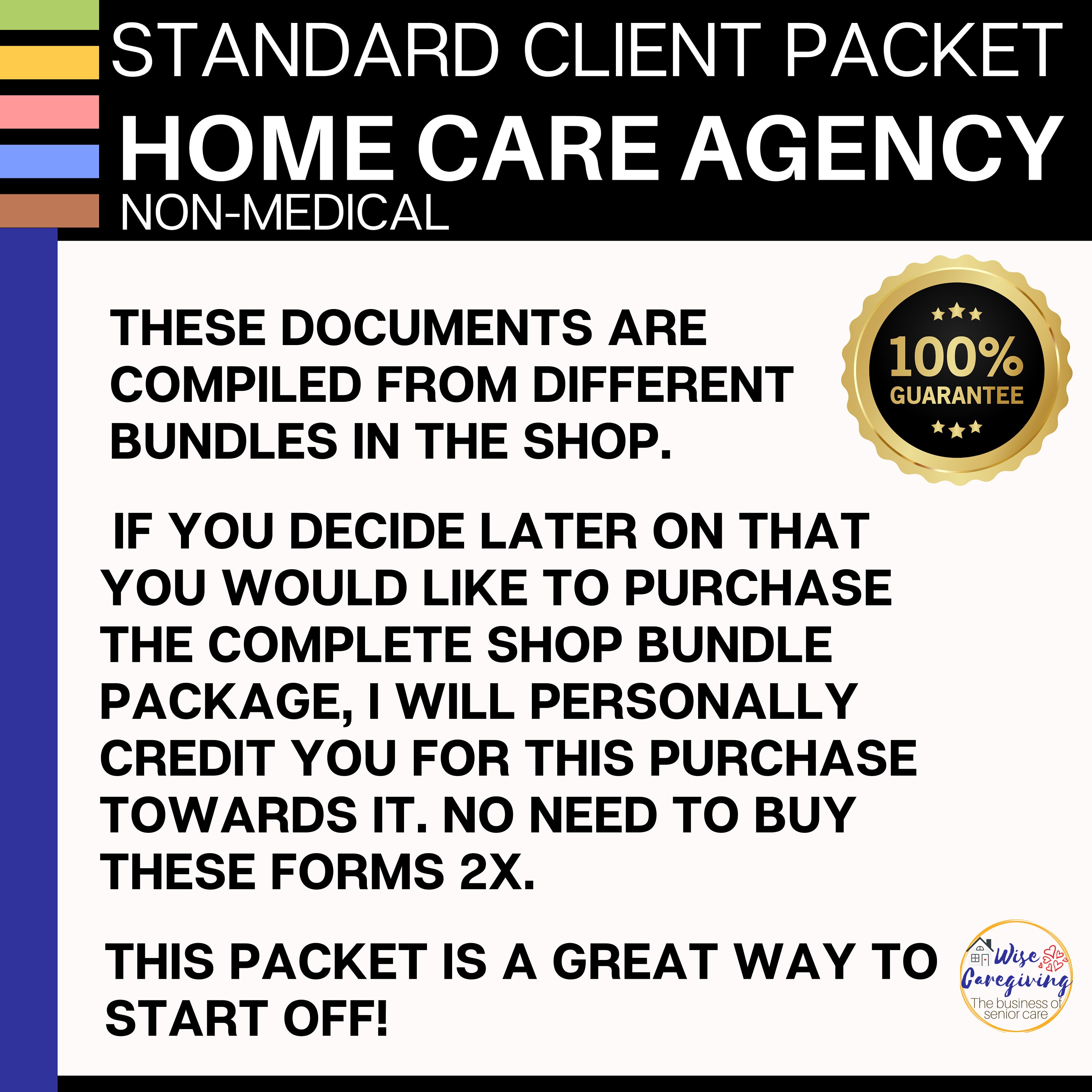 Home Care Business Client Folder, Professional Editable Templates