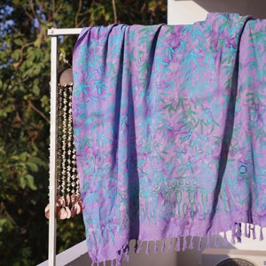 Batik Sarong Skirt for Beach - Lavender - LANTA REEF