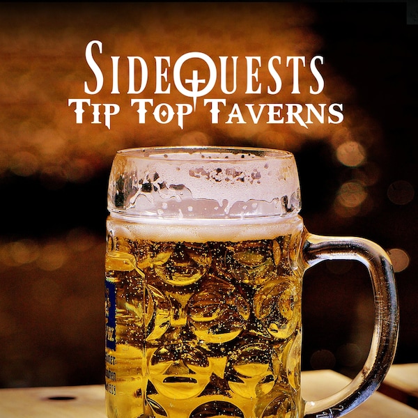 SideQuests: Tip-Top Taverns – 20 Taverns For 5E DnD, Pathfinder, D&D (Dungeons and Dragons, DnD, RPG, Roleplaying Game, Campaign)