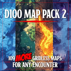 D100 Map Pack 2: Mehr Karten für Deine Abenteuer! | Gefesselte Karten, DnD, Pathfinder, TTRPG