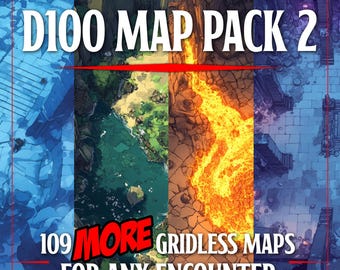 D100 Map Pack 2: More Maps For Your Adventures! | Battlemaps, DnD, Pathfinder, TTRPG