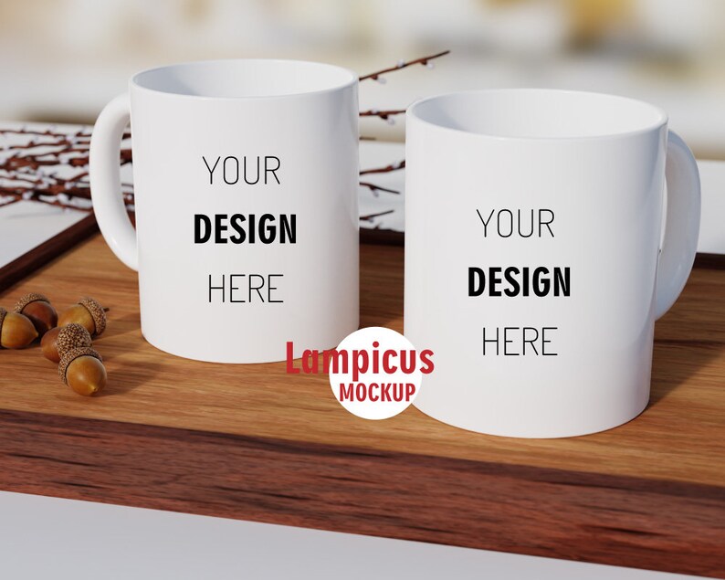 Download 2 Mug Mockup Coffee Mug Mockup White Blank Mug Mockup Mug | Etsy