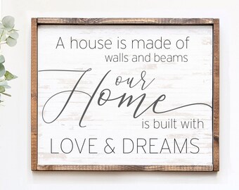 Primitives Antique A house is made of wood and beams 12 x 12 Inch A home is made of love and dreams Stitchery Frame Wall Mounted Hanging Decor Art CVHOMEDECO Primitives Antique A house is made of wood and beams 12 x 12 Inch A home is made of love and dreams Stitchery Frame Wall Mounted Hanging Decor Art CVHOMEDECO