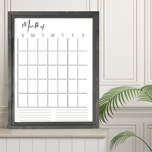 Whiteboard Calendar Etsy