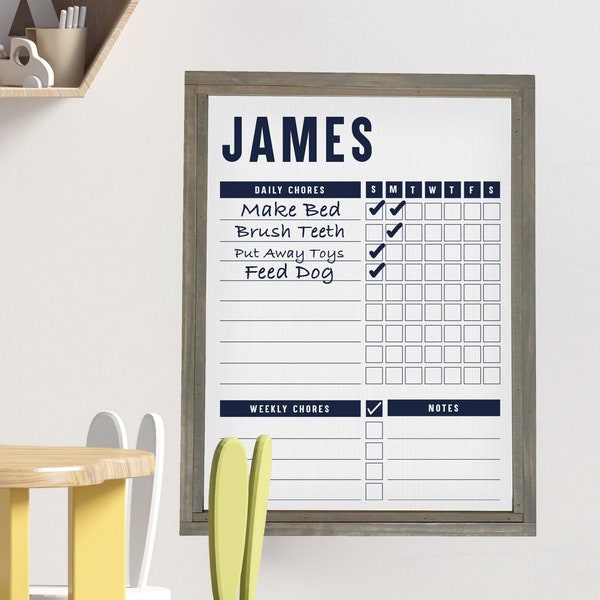 Chore Chart Whiteboard Etsy