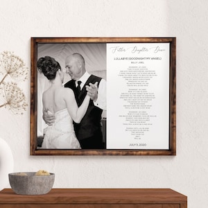 Father Daughter Dance - Custom Wood Framed Father Daughter Dance Print on Canvas, Father&#39;s Day Gift, Wedding Gift, Father Daughter Song/Poem