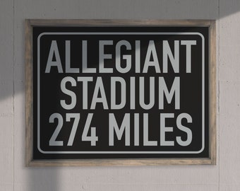 Las Vegas Raiders Allegiant Stadium Sign — Sports Sign, Man Cave Sign, Framed Canvas Print Wall Decor, Gift for him, Father's Day gift