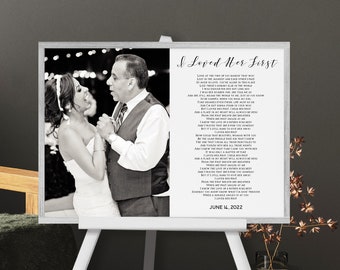 Custom Framed Father Daughter Dance Print on Canvas, Father&#39;s Day Gift, Wedding Gift, Father Daughter Song/Poem