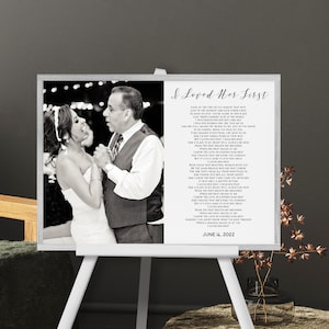 Custom Framed Father Daughter Dance Print on Canvas, Father's Day Gift, Wedding Gift, Father Daughter Song/Poem