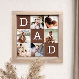 Dad - Six Photo Father&#39;s Day Collage - Your Custom Photos Printed on Canvas, Handmade Gifts For Dad, Father&#39;s Day present, Birthday Gift