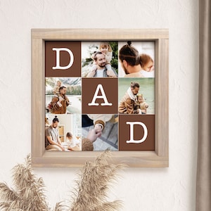 Dad - Six Photo Father's Day Collage - Your Custom Photos Printed on Canvas, Handmade Gifts For Dad, Father's Day present, Birthday Gift