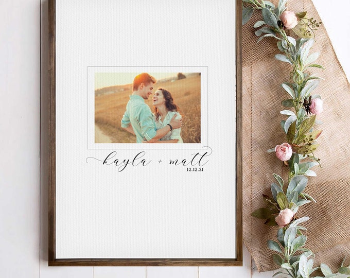 Wedding Signature Frame, Photo Frame, Signature Mat, Guest Book