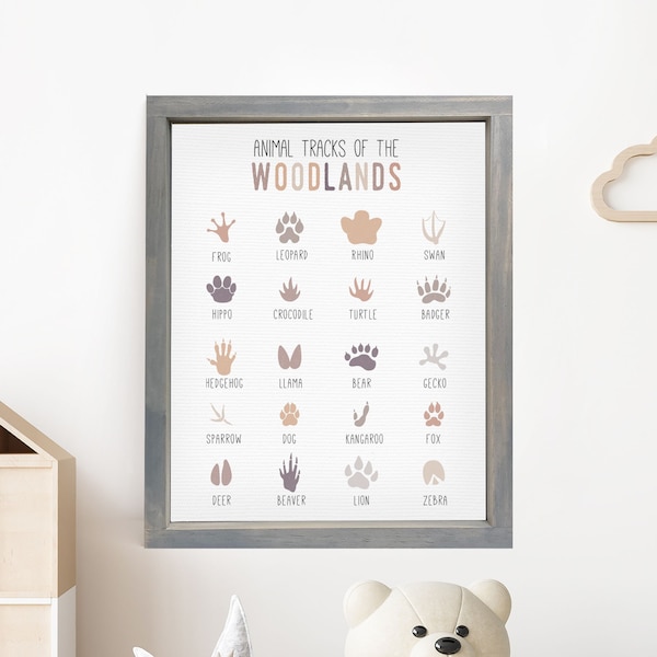 Wood Woodland Animals Nursery Decor Etsy