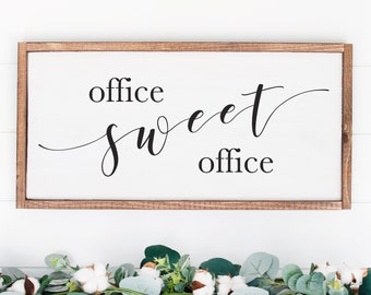 Hand painted wood sign for your desk Boss Gift Office Sweet Office Coworker Home Decor for Work from Home