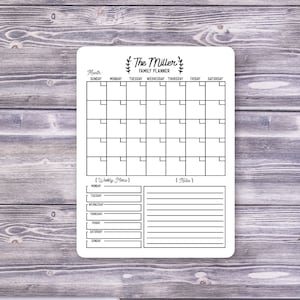 Whiteboard Calendar Customizable Vertical Dry-Erase Board, Organization Decor, 24&quot; x 18&quot;, Decorative Family Planner