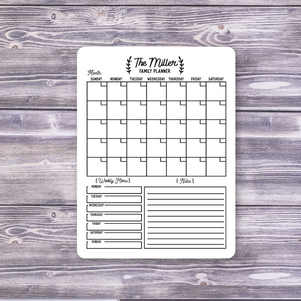 Whiteboard Calendar Customizable Vertical Dry-Erase Board, Organization Decor, 24" x 18", Decorative Family Planner