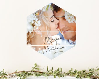 Custom photo on Wood Pallet Sign Wall Art, Bedroom and Home Decor, Personalized Anniversary Gift, personalized wooden photo print