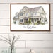 Our First Home Portrait, Watercolor Effect on Canvas with Multiple Sizes & Frame Options, Birthday Gift, Housewarming Gift 