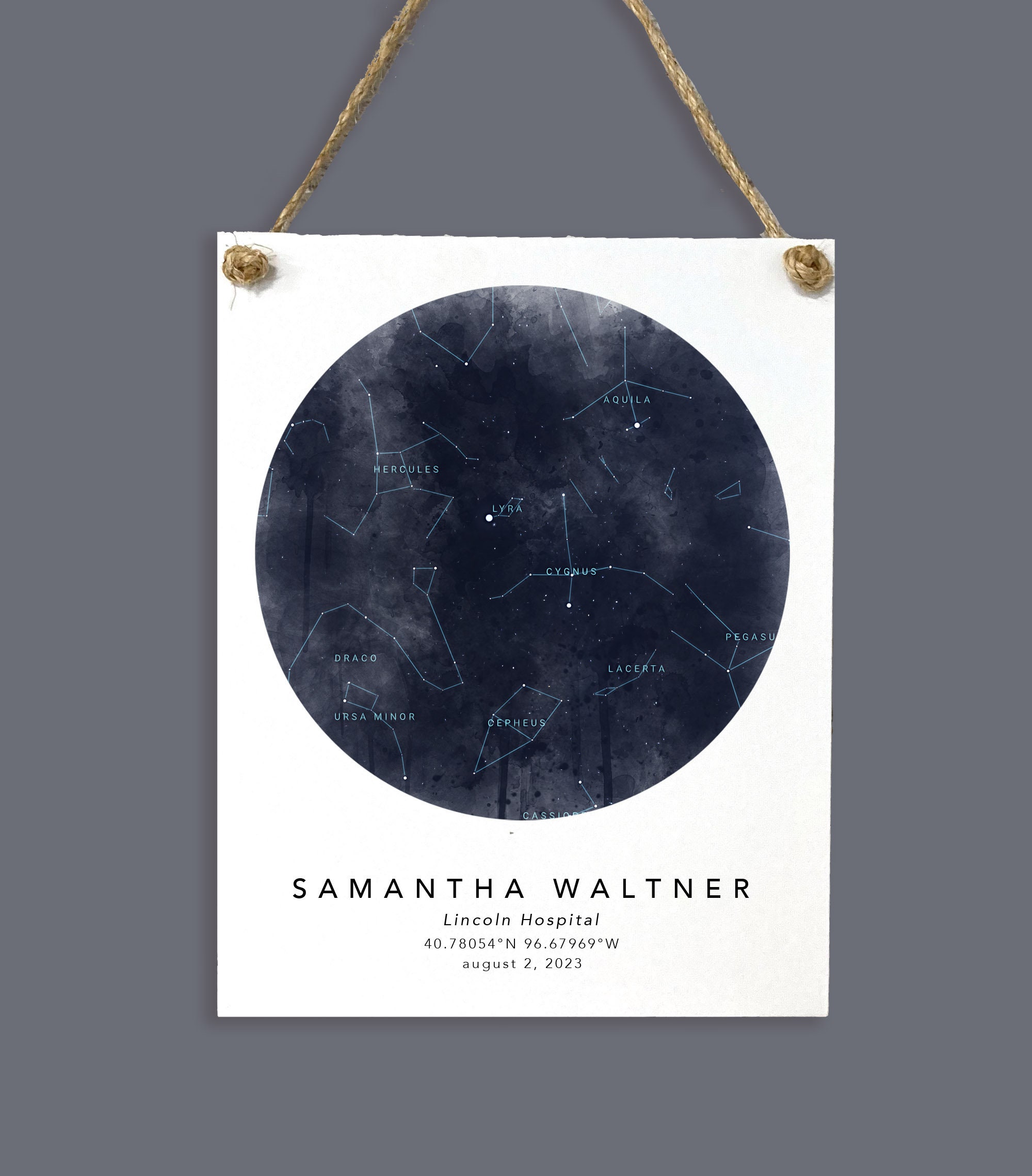 The Night You Were Born Canvas — Custom Celestial Birthday Print ...
