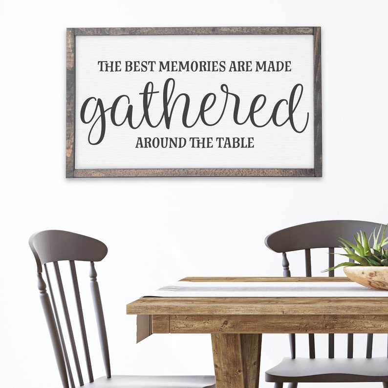 The Best Memories Are Made Gathered Around the Table Framed Etsy