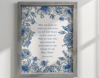 Custom Bible Verse — Your Bible Verse with Floral Border, Personalized Decor, Custom Signs, Church Decor, Canvas Signs