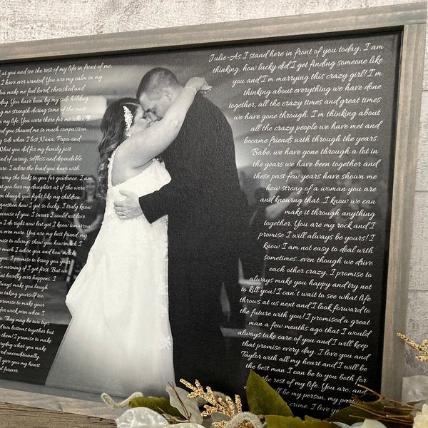 Wedding Vow Canvas Etsy