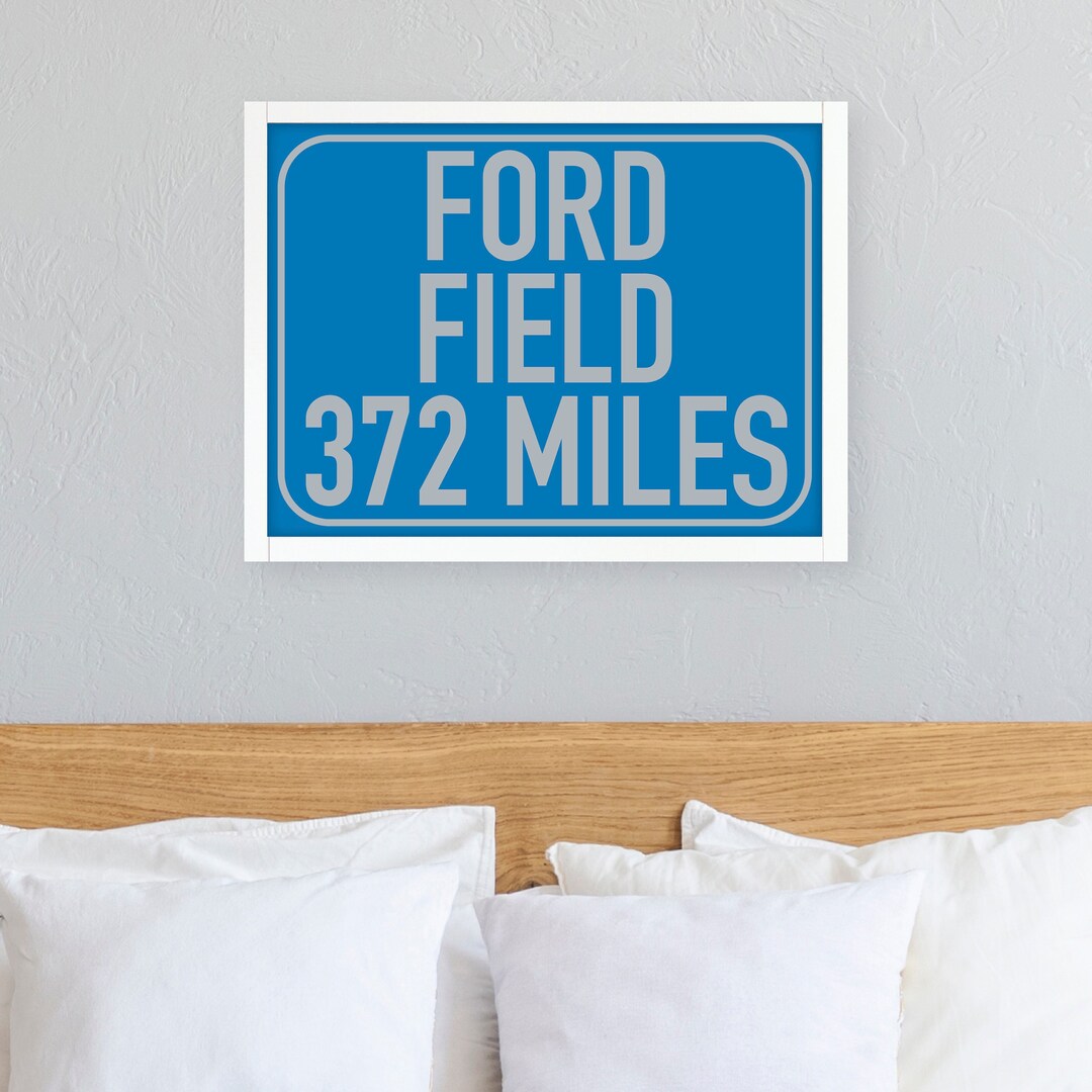 Detroit Lions Stadium Sign Ford Field Sport Sign Mancave Etsy