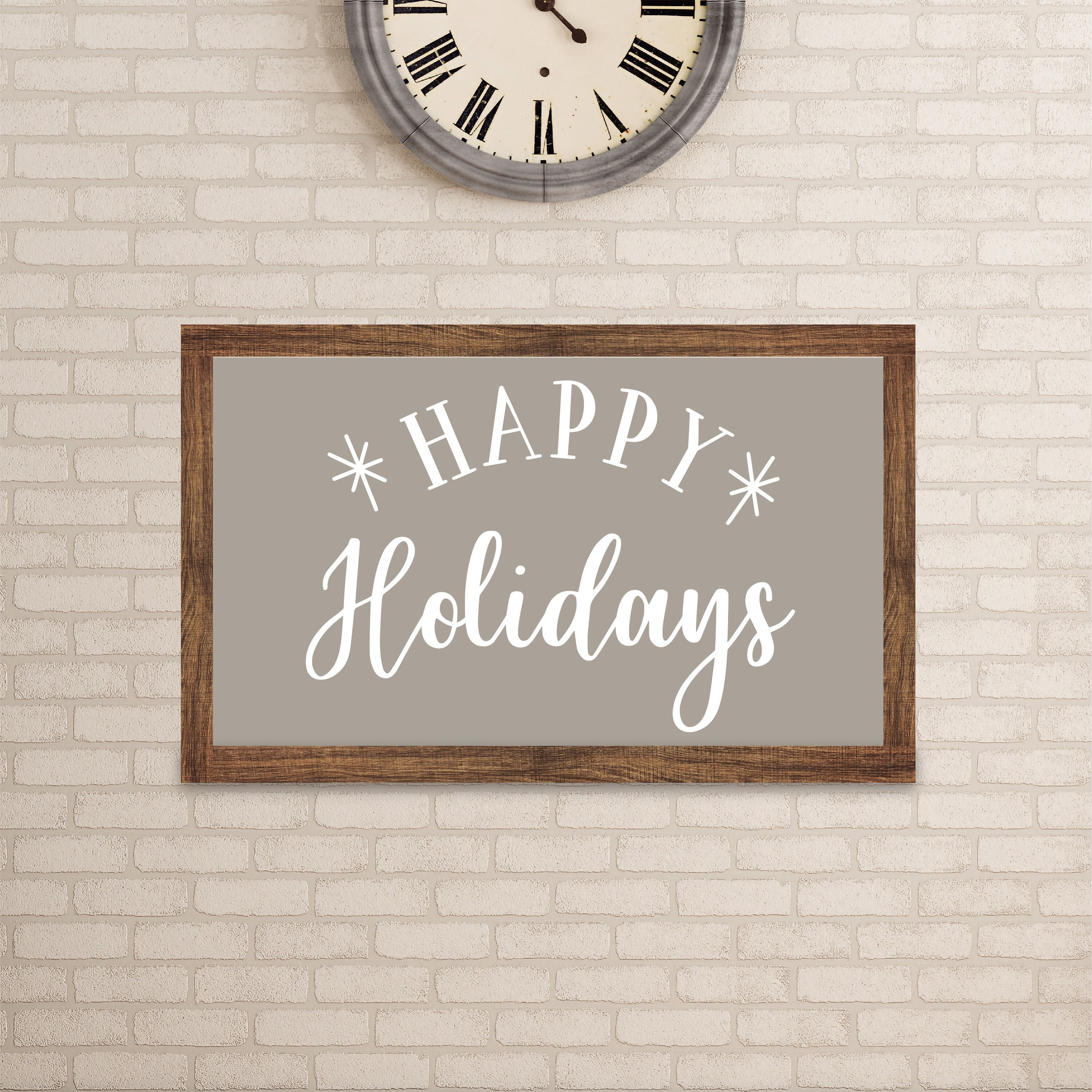 Happy Holidays Christmas Decor Holiday Decor Seasons | Etsy