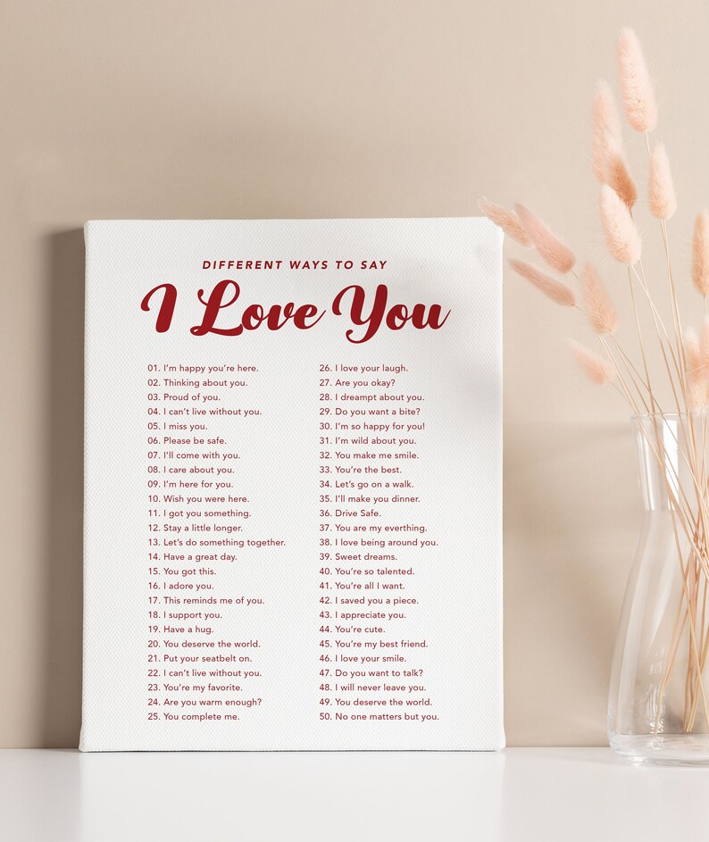 The Different Ways to Say I Love You Valentine's Day - Etsy