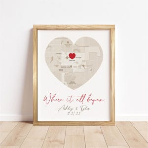 Your Custom Sepia Map — Framed Canvas, Unframed Canvas, Digital File Options Available! Gifts for Anniversary, Valentine's Day, Wedding