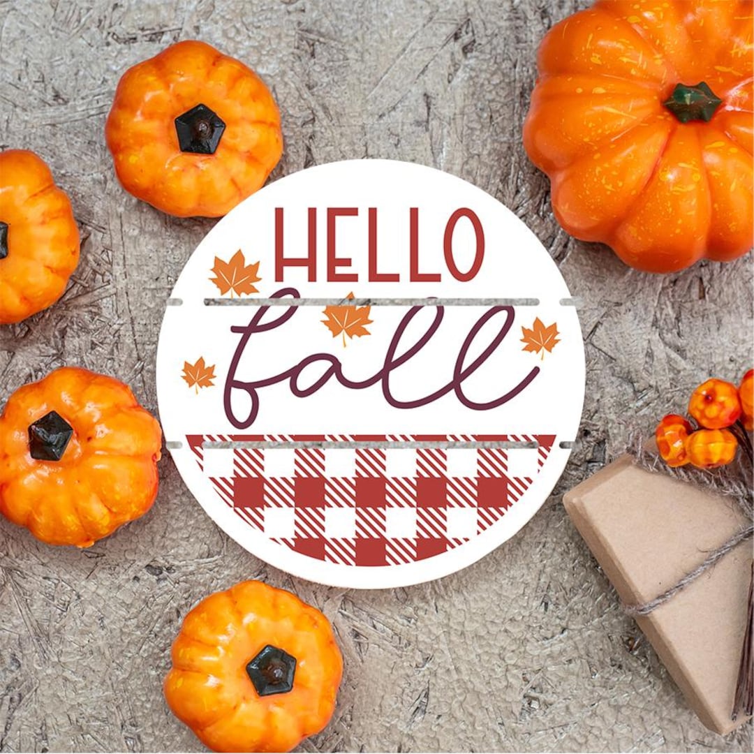 Greeter Signs Fall Hello Fall — Entryway and Door Sign, Autumn Greeting Decor, Pallet Sign ...