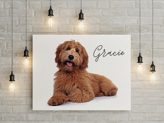Custom Pet Photo Print Canvas — Upload Your Image, Photo with Oil Effect on Stretched Canvas, Personalized Gift, Unframed canvas print
