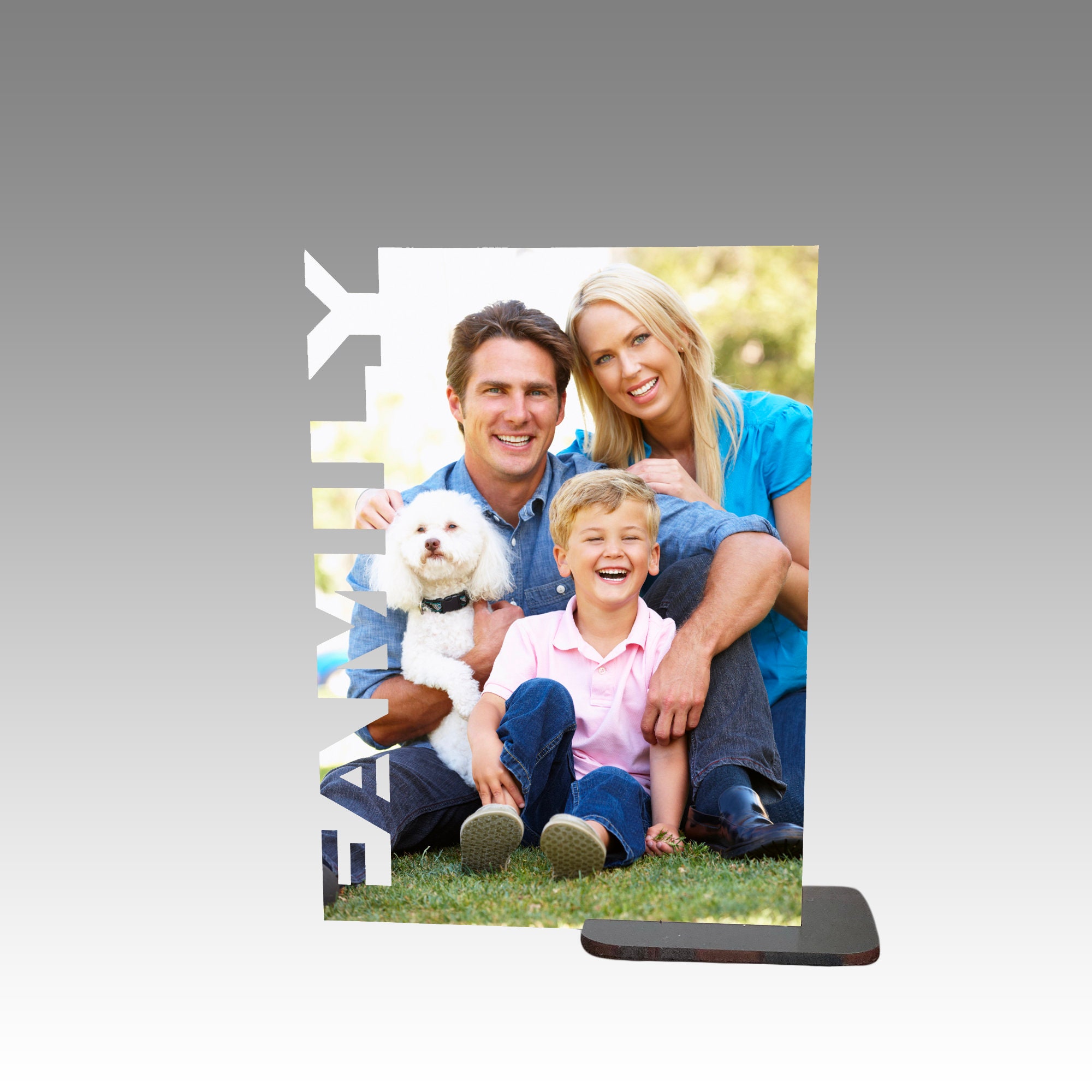 Personalized Freestanding FAMILY Frame 5x7 photo board Etsy
