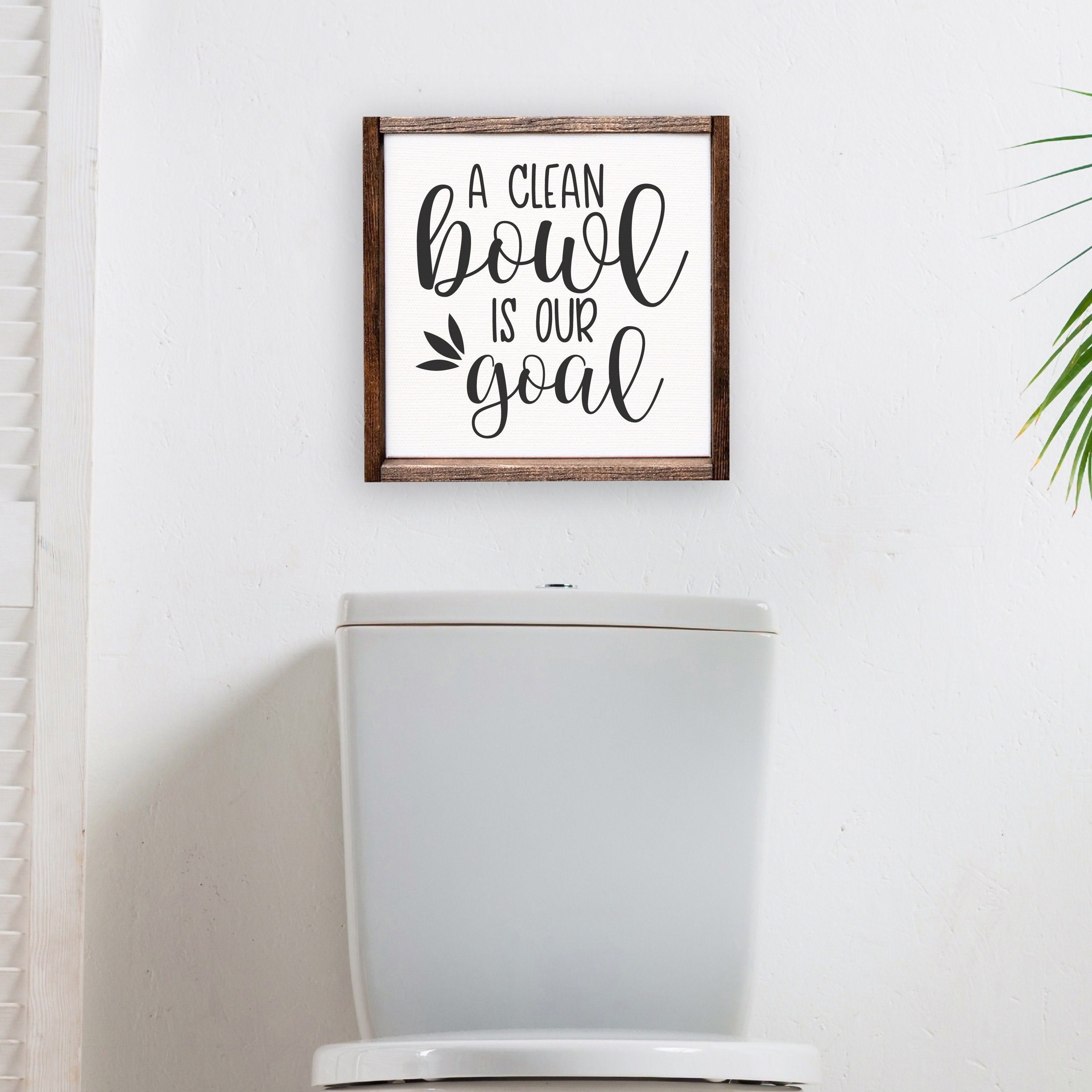 A Clean Bowl is Our Goal Funny Bathroom Signs Washroom - Etsy Canada A Clean Bowl is Our Goal Funny Bathroom Signs Washroom - Etsy Canada