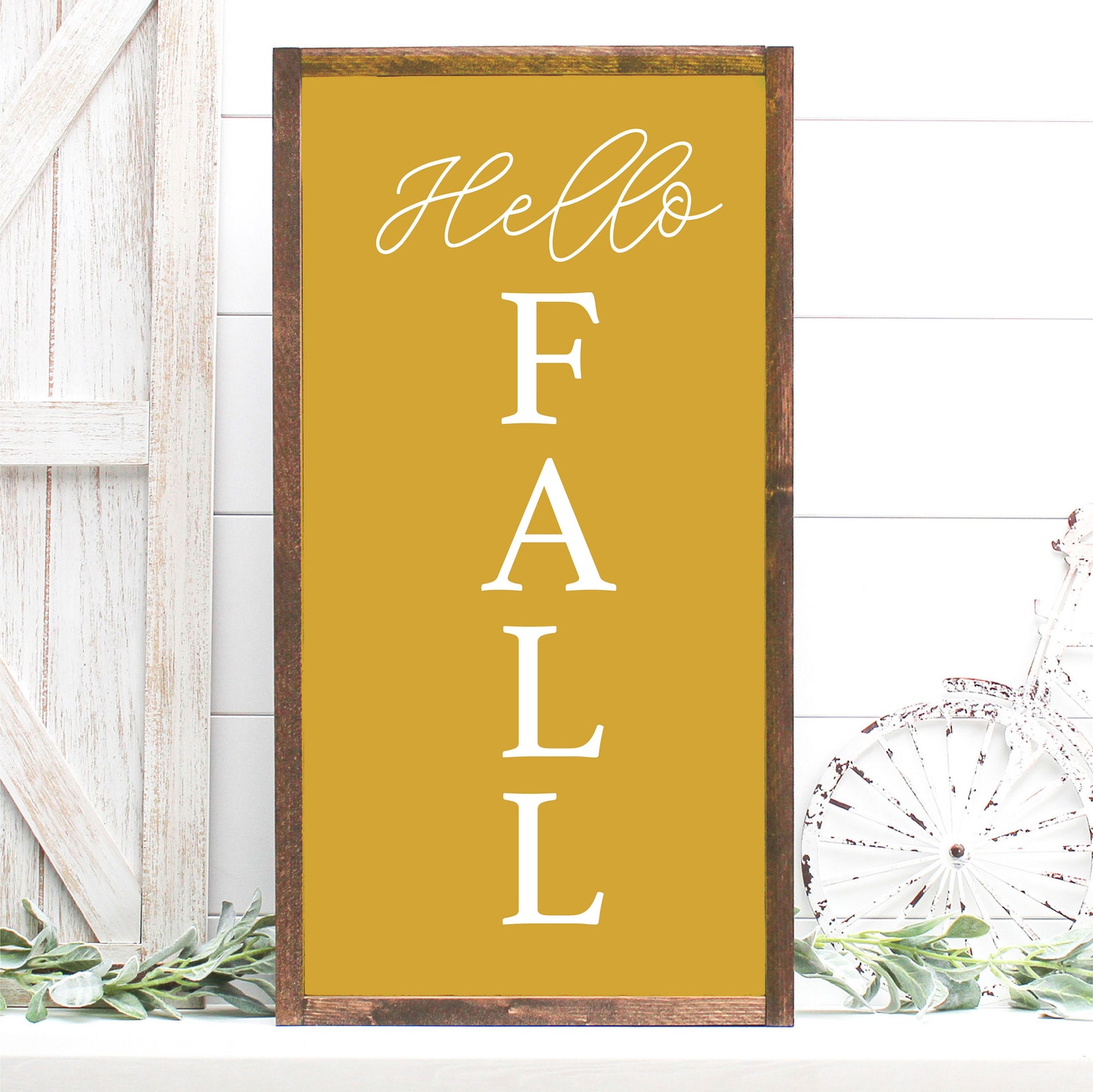 Hello Fall Fall Canvas Wall Decor Many Sizes Colors and Etsy