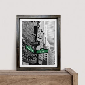 Intersection of Love Personalized Street Sign on Canvas, Cute Couples Wall Decor, Valentine&#39;s Day Gift, Anniversary Gift