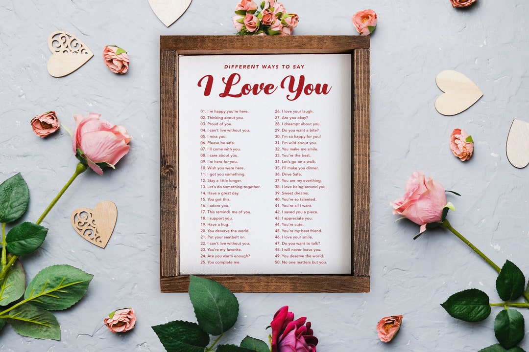 The Different Ways to Say, I Love You — Valentine's Day Decor on Canvas ...