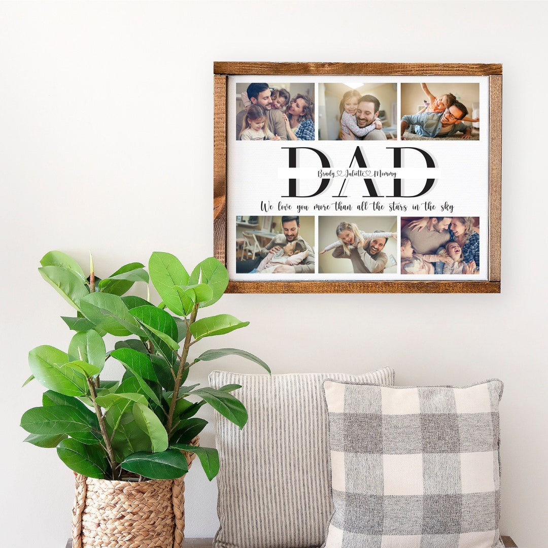Father's Day Photo Canvas Print Father's Day Wall - Etsy